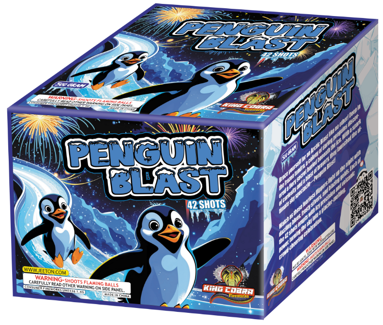 JT2625 KING COBRA FIREWORKS PENGUIN BLAST 42 SHOT'S