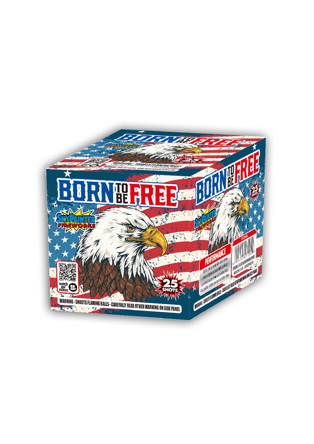 SP22546 SKYPAINTER FIREWORKS  BORN TO BE FREE 25 SHOT'S